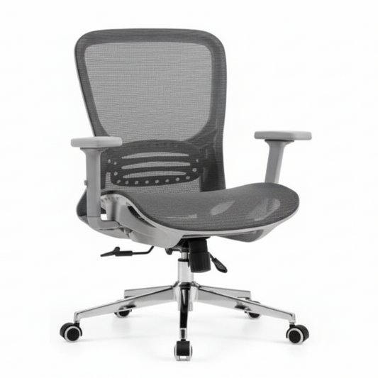 Ergonomic Office Chair UAE | Medium Back Mesh Chair with 2D Armrest | INFINI HOMES