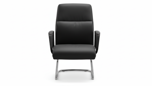 INFINI HOMES Model Bryan VC UAE - Visitors Executive PU Chair Black Grey Dubai Abu Dhabi Sharjah