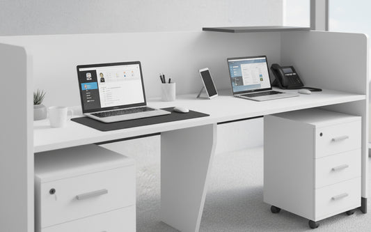 Reception Desk with Drawers UAE | Office Reception Table 160cm | INFINI HOMES