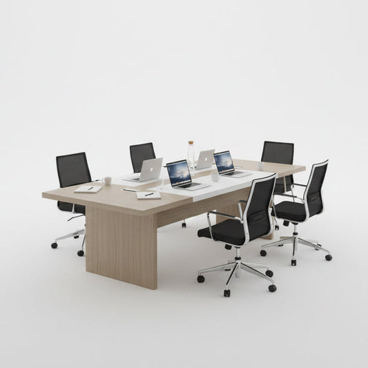 Meeting Table 120x240cm - Conference Room Table Dubai UAE | Oak White Finish