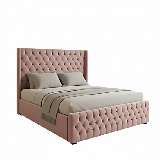Tufted Upholstered Wooden Bed 90×190cm Single Size | UAE Delivery to Dubai, Abu Dhabi & All Emirates