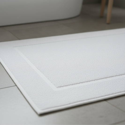 Premium Iris White Bath Mat 50x80cm UAE - 600 GSM Cotton Dubai Abu Dhabi