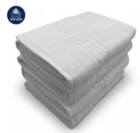 INFINI HOMES Magnolia White Luxury Hand Towel Set - Premium 100% Cotton Bath Linen UAE