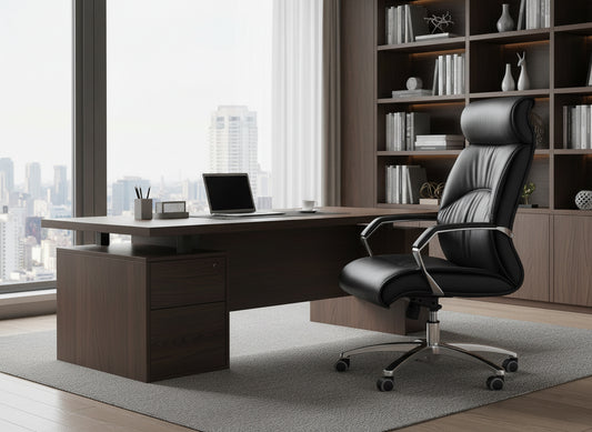 INFINI HOMES Office Chair UAE - High Back Leather Executive