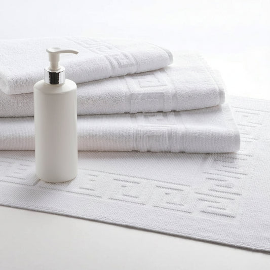 Premium white luxury bath towels 600 GSM cotton - INFINI HOMES UAE bathroom essentials