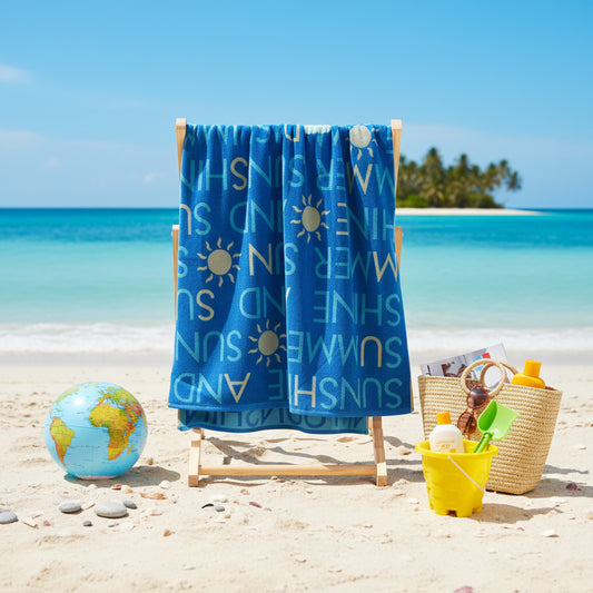 Express Delivery Beach Towel UAE Dubai | Fast Shipping Petunia Jacquard 86x162cm 390GSM