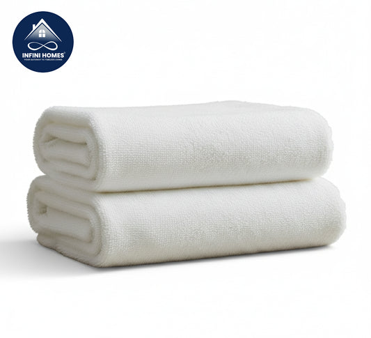 Premium Iris White Bath Sheet Set UAE | 600 GSM Cotton 90x180cm Dubai Abu Dhabi