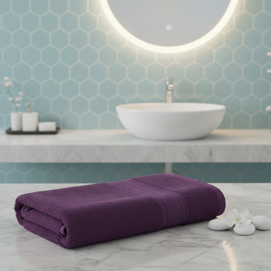 Premium 500 GSM cotton face towel UAE Dubai - luxury hotel quality bathroom towel single piece Abu Dhabi
