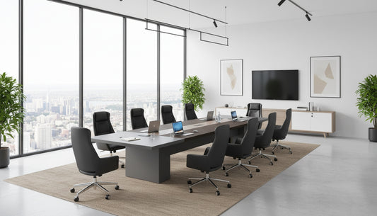 INFINI HOMES Meeting Table UAE - Model KN-WN-201-72 Walnut Grey 720x148cm Dubai Abu Dhabi Sharjah