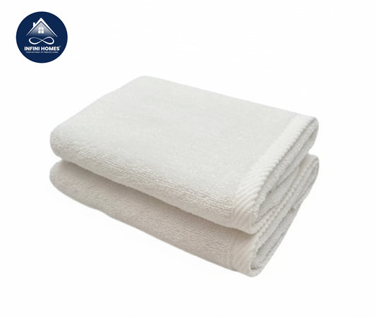 Premium Iris White Hand Towel Set UAE | 550 GSM Cotton Hotel Quality Dubai Abu Dhabi