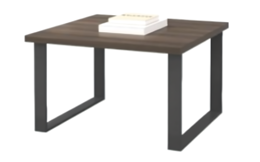 Coffee Table 60x60cm Walnut - Modern Metal Leg Design | Dubai UAE