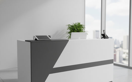 INFINI HOMES Reception Table UAE - Model RCP-140-WT 140x60x105cm Dubai Abu Dhabi Sharjah