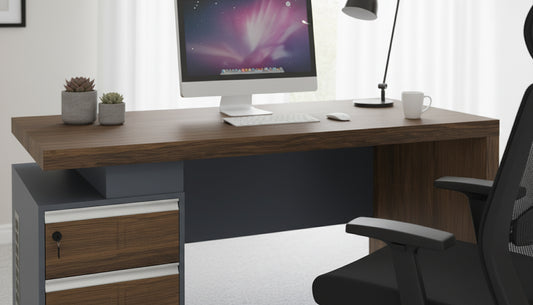 Office Desk with 3 Drawers & Lock 160x70cm - Executive Work Table Dubai UAE