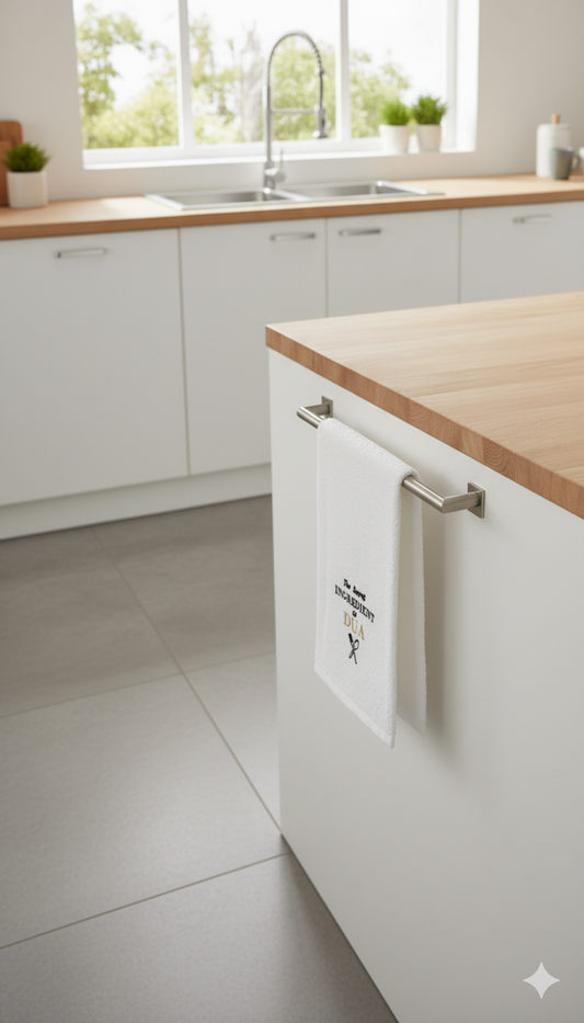 Ramadan Kitchen Towel UAE | The Secret Ingredient is Dua Embroidered 600 GSM Dubai Abu Dhabi | INFINI HOMES