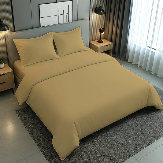 Premium Dyed Bedsheet Brown 160x220cm | UAE Delivery to Dubai, Abu Dhabi & All Emirates | INFINI HOMES