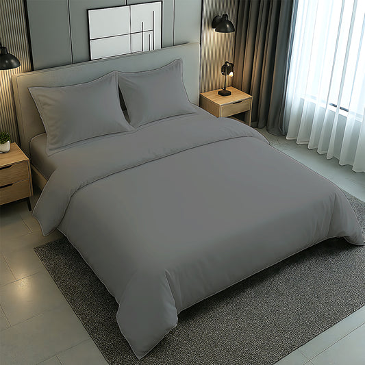 Premium Dyed Bedsheet UAE | Gray 160x220cm | Dubai Abu Dhabi Sharjah Delivery