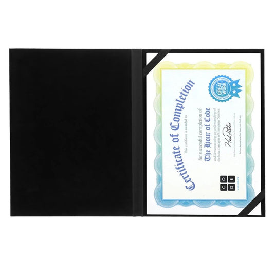 Konrad S. Certificate Holder A4 PU Leather Black - Premium UAE Made | Dubai Abu Dhabi Sharjah