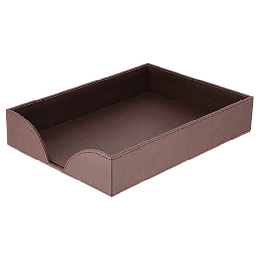 Konrad S. Letter Tray PU Leather Brown - Premium Desk Organizer UAE | Dubai Abu Dhabi Sharjah