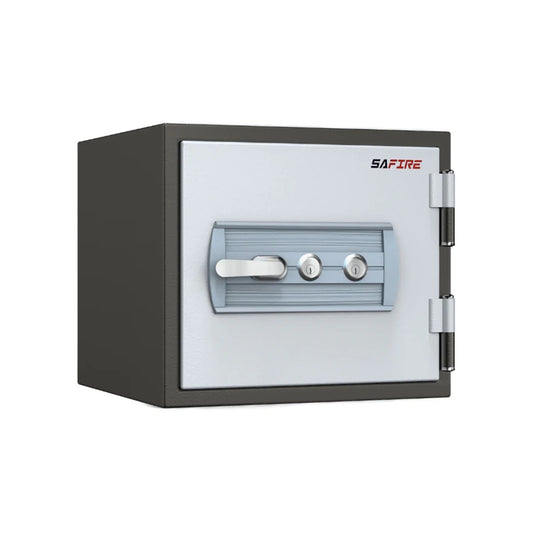 SAFIRE FR20 Fire-Resistant Safe – Grey, Dual Key Lock System