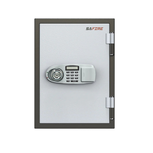 SAFIRE FR40 Fire-Resistant Safe – Grey, Dual Locking System (Key + Digital)