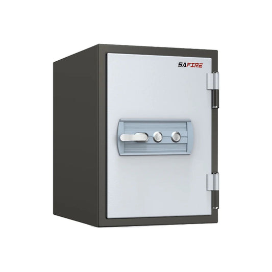 SAFIRE FR30 Fire-Resistant Safe – Grey, Dual Key Lock System