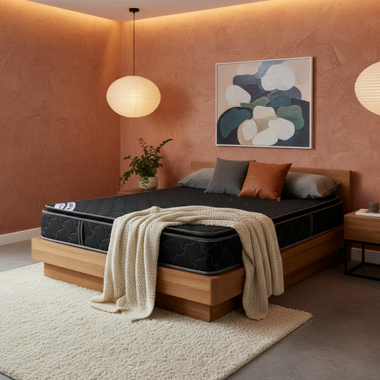 INFINI HOMES Premium High Density Foam Bonnel Spring Mattress - Black Queen 150x200cm