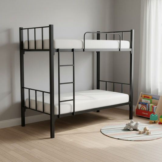 Heavy Duty Steel Bunk Bed UAE | Single Size 90×190 cm | INFINI HOMES