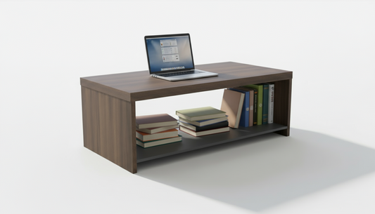 INFINI HOMES Coffee Table UAE - Model KN03 CT120-BG Walnut Grey 120x60cm Dubai Abu Dhabi Sharjah