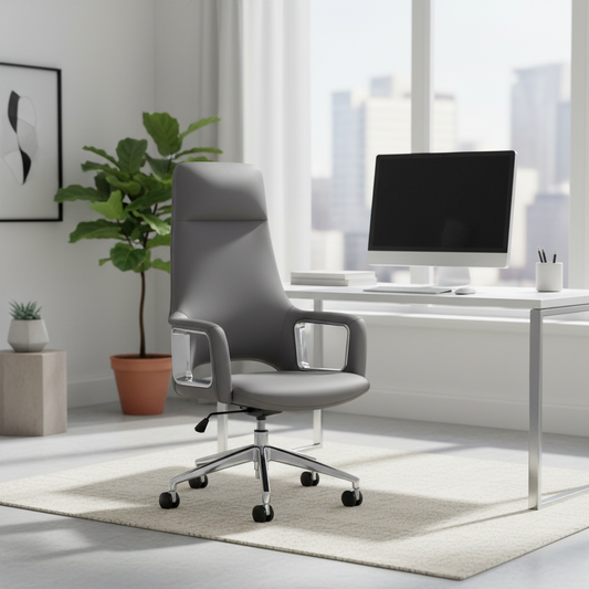 Executive Meeting Table Chairs UAE | Premium Office Seating (Dark Grey)