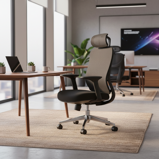 Ergonomic Mesh Office Chair with Headrest - High Back Executive Chair UAE | IH 688-A