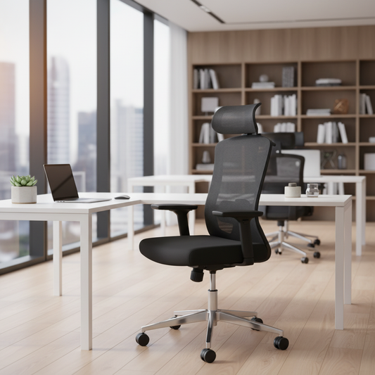 Ergonomic Mesh High Back Office Chair with Headrest UAE | Premium Executive Chair Dubai | IH 2558