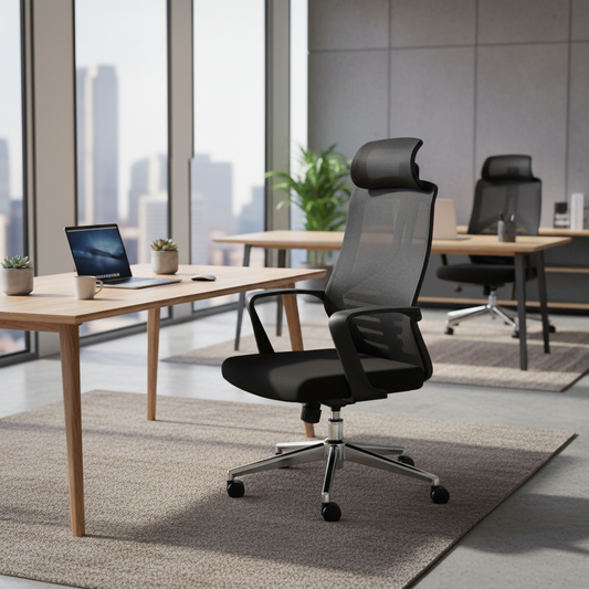 Ergonomic Mesh High Back Office Chair with Headrest - Dubai UAE | Premium Executive Chair | IH 2259-N