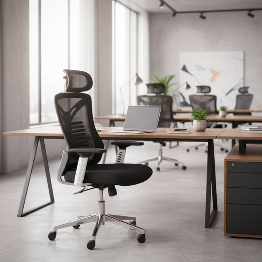 Ergonomic Mesh Office Chair with Headrest - High Back Executive Chair UAE | IH 6037
