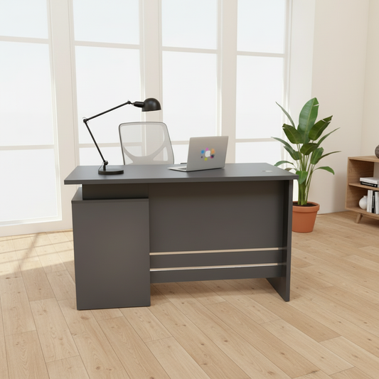 Office Table IH 5012 – 1.2M | Coffee & Grey | INFINI HOMES UAE