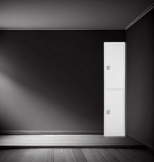 INFINI HOMES Heavy Duty Metal Steel Storage Locker Cabinet with Plastic Handle Tier 2