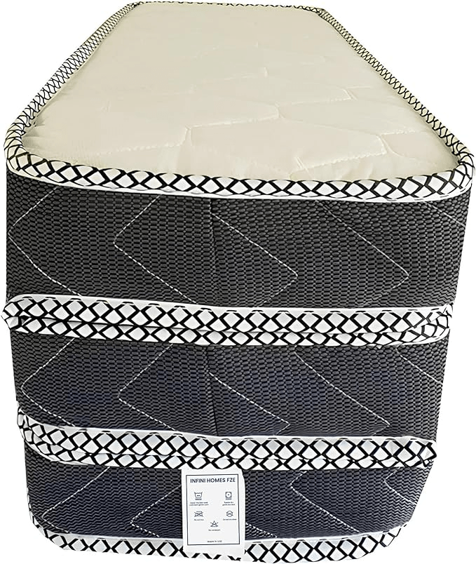 INFINI HOMES Kids Size High Density Foam White Flipable & Foldable Toddler Mattress