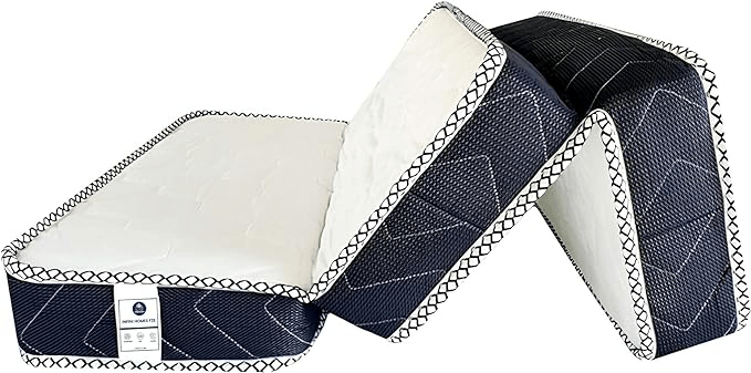 INFINI HOMES Kids Size High Density Foam White Flipable & Foldable Toddler Mattress FOLDING