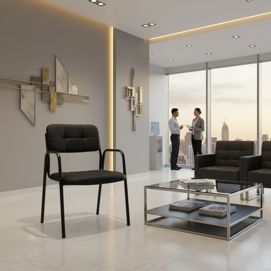 Visitor Chair Black IH 079 BLK | Premium Office Seating UAE