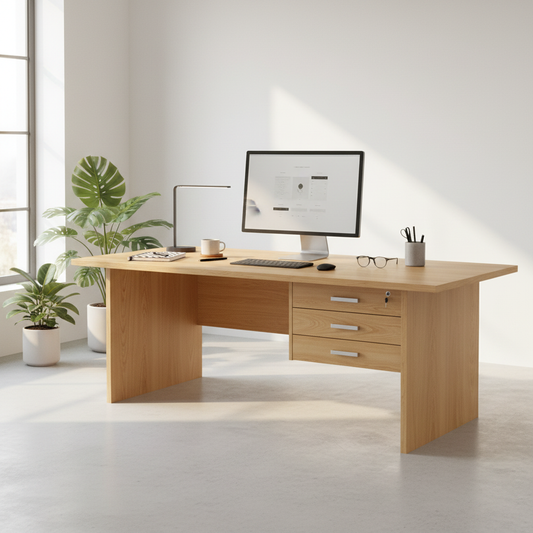 Office Desk Oak 120x60x75cm | Premium Workspace Furniture UAE