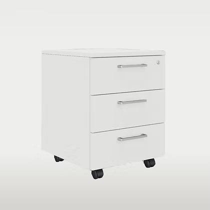 3-Drawer Mobile Pedestal White - Premium Office Storage UAE | Dubai Abu Dhabi Sharjah