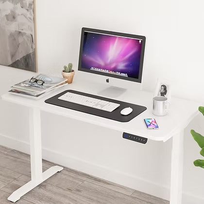 Height Adjustable Sit Stand Desk UAE | White Frame & Top | Dubai Abu Dhabi Sharjah