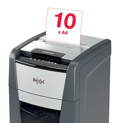 Rexel Optimum AutoFeed+ 225X Automatic Cross Cut Paper Shredder