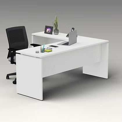 L-Shaped Home Office Desk White - Premium Furniture Dubai Abu Dhabi UAE