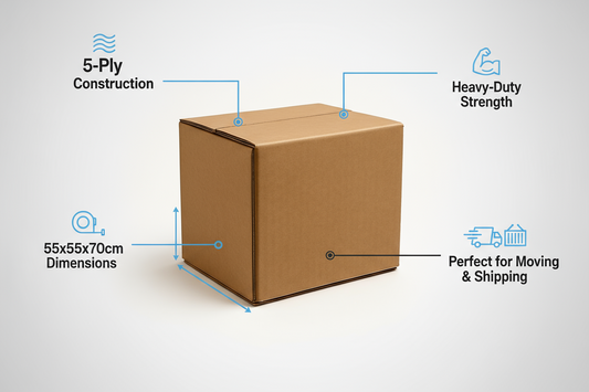 Heavy Duty Cardboard Boxes UAE - 5 Ply Corrugated Shipping Boxes Dubai Abu Dhabi