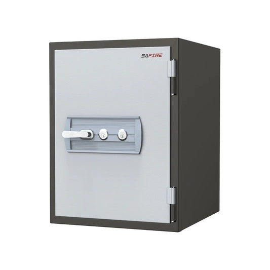SAFIRE FR40 Fire-Resistant Safe – Grey, Dual Key Lock System