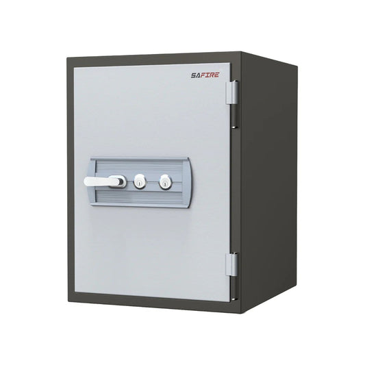 SAFIRE FR40 Fire-Resistant Safe – Grey, Dual Key Lock System