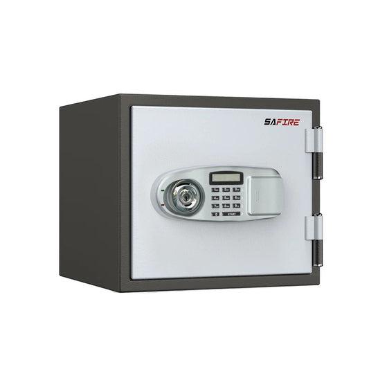 SAFIRE FR20 Fire-Resistant Safe – Grey, Dual Locking (Key + Digital)