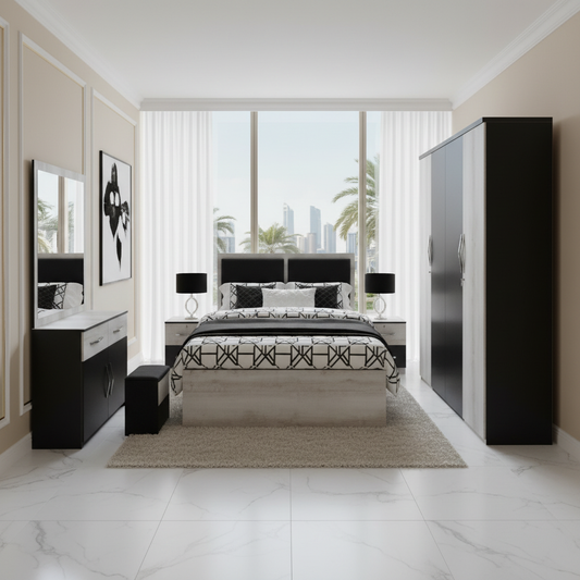 Bedroom Set IH 469 | King Size 180×200 Wooden Bed | UAE
