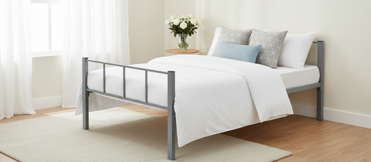 Premium Steel Single Bed with Medicated Mattress - UAE Wide Delivery | INFINI HOMES