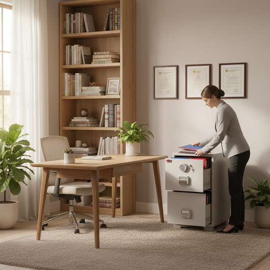 Eagle SF-680-2EKX Fire-Resistant Filing Cabinet – 2 Drawers, Digital + Key Lock System